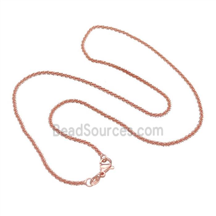 Copper Necklace Chain Unfaded Rose Gold