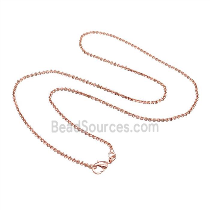 Copper Necklace Chain Unfaded Rose Gold