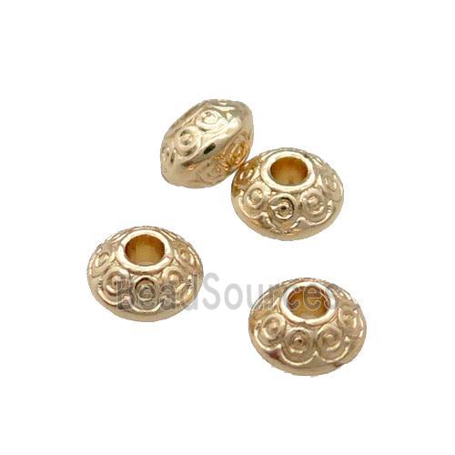 Copper Saucer Beads Unfaded Light Gold Plated