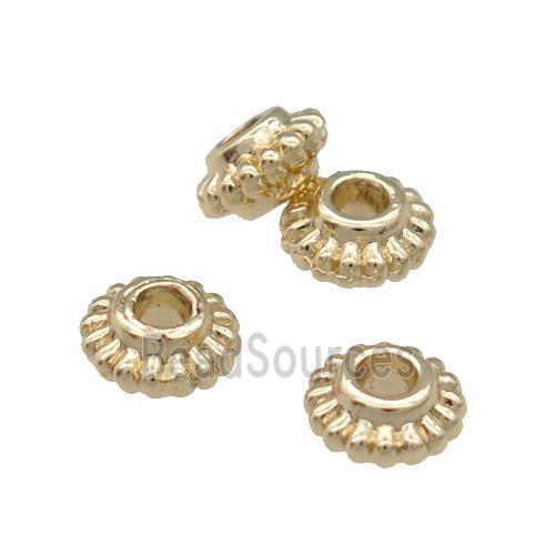 Copper Rondelle Spacer Beads Unfaded Light Gold Plated