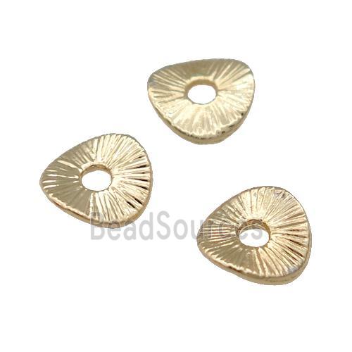 Copper Spacer Beads Unfaded Light Gold Plated