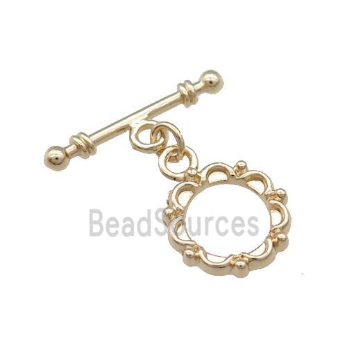 Copper Toggle Clasp Unfaded Light Gold Plated