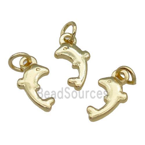 Copper Dolphin Pendant Unfade 18K Gold Plated