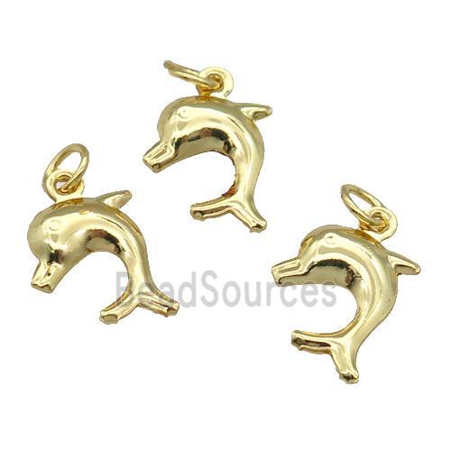 Copper Dolphin Pendant Unfade 18K Gold Plated