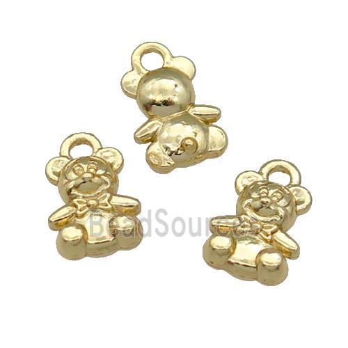 Alloy Bear Pendant Unfade 18K Gold Plated