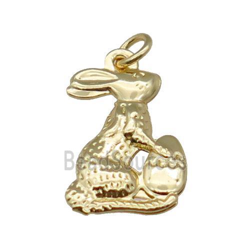 Copper Rabbit Pendant Unfade 18K Gold Plated