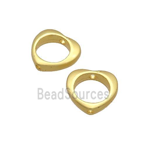 Copper Heart Beads Unfade Gold Plated