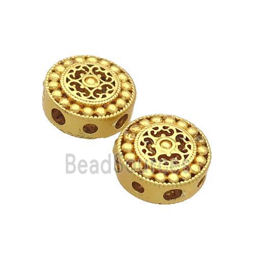 Copper Coin Button Beads Unfade Gold Plated