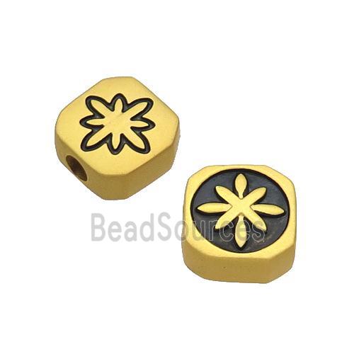 Copper Square Beads Northstar Large Hole Unfade Gold Plated