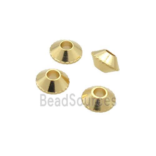 Copper Bicone Beads Unfade Gold Plated