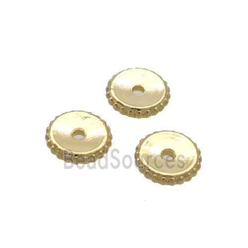 Copper Heishi Beads Spacer Unfade Gold Plated