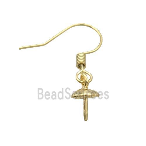 Copper Hook Earring Unfade Gold Plated