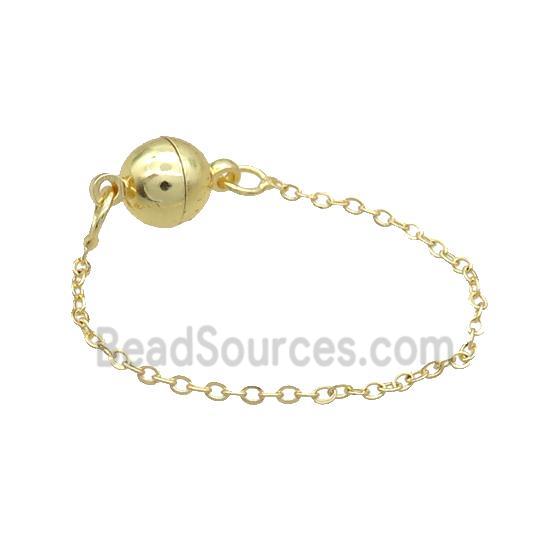 Copper Bracelet Chain Magnetic Gold Plated