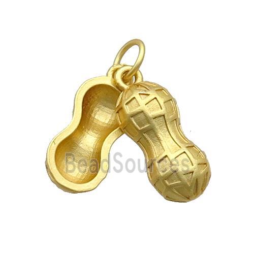 Copper Peanut Pendant Gold Plated