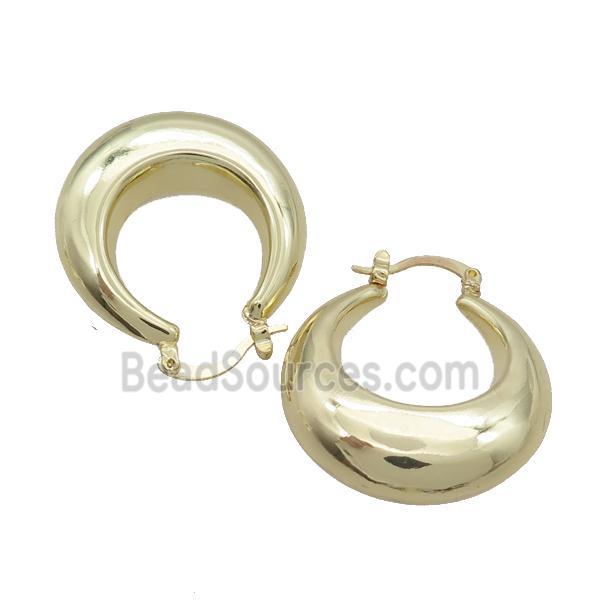 Copper Latchback Earring Gold Plated