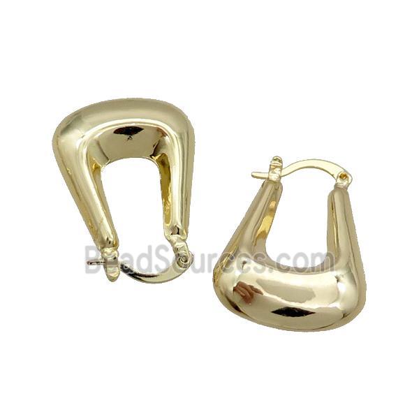 Copper Latchback Earring Gold Plated