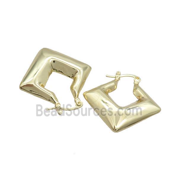 Copper Latchback Earring Gold Plated