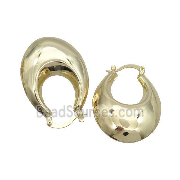 Copper Latchback Earring Gold Plated