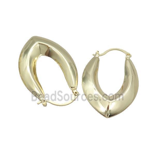 Copper Latchback Earring Gold Plated