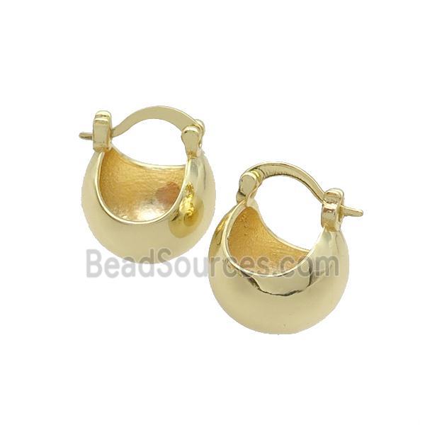 Copper Latchback Earring Gold Plated