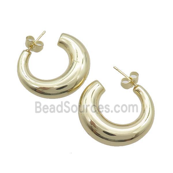 Copper Stud Earring Gold Plated