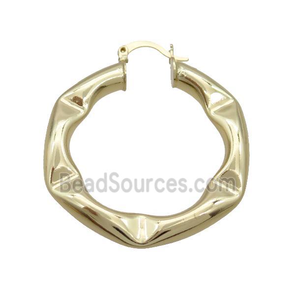 Copper Latchback Earring Gold Plated