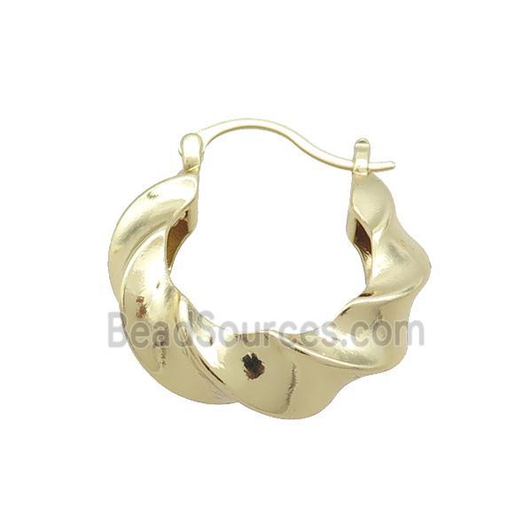 Copper Latchback Earring Gold Plated