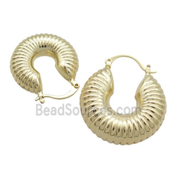 Copper Latchback Earring Gold Plated