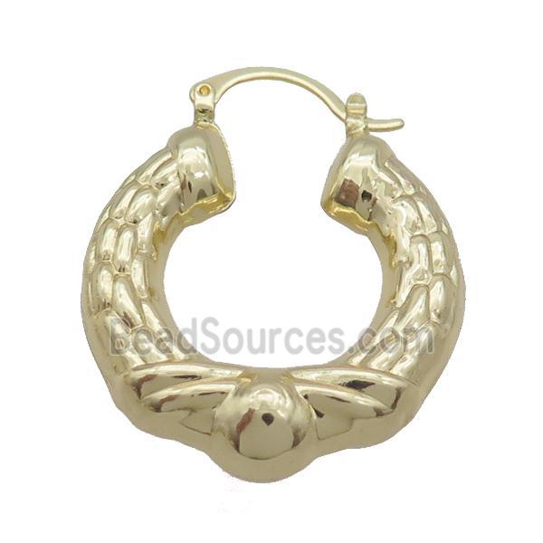 Copper Latchback Earring Gold Plated