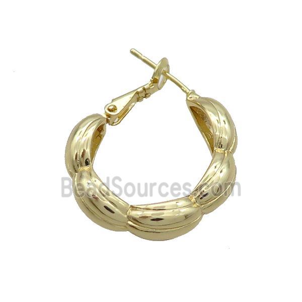 Copper Latchback Earring Gold Plated