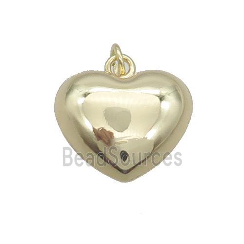 Copper Heart Pendant Polished Hollow Gold Plated