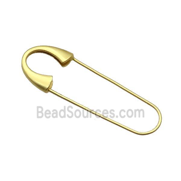 Copper Safety Pin Unfade Gold Plated