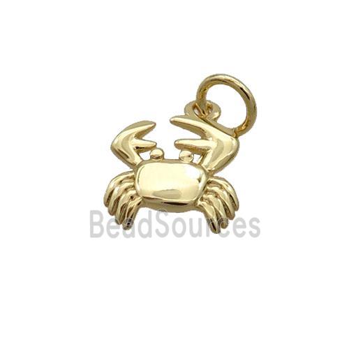 Copper Crab Pendant Gold Plated