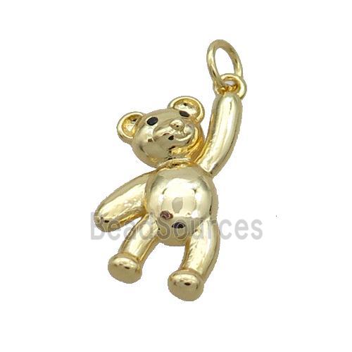 Copper Bear Pendant Gold Plated