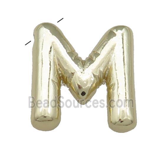 Copper Letter M Pendant Gold Plated