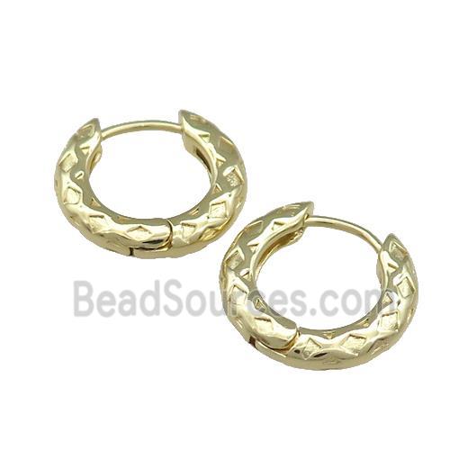 Copper Hoop Earrings Gold Plated