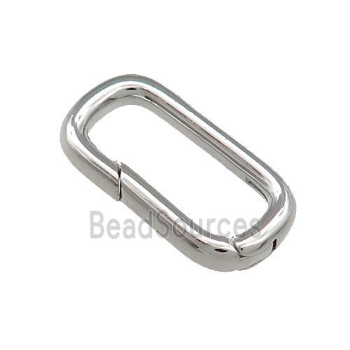 Copper Carabiner Clasp Platinum Plated