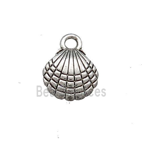 Tibetan Style Zinc Shell Pendant Antique Silver