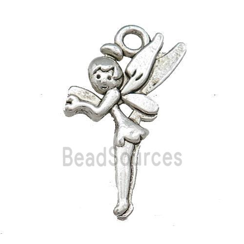 Tibetan Style Zinc Fairy Charms Pendant Antique Silver