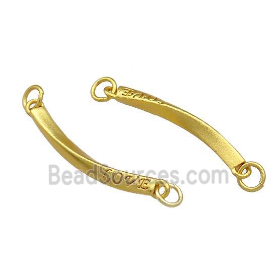 Copper Stick Connector LOVE Unfade 18K Gold Plated