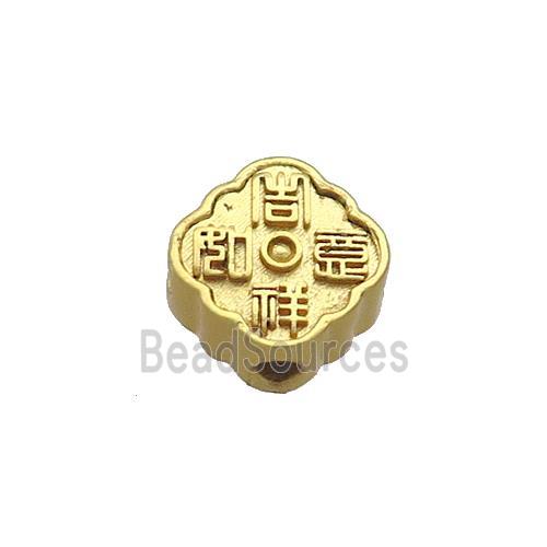 Copper Talisman Beads Gold Plated