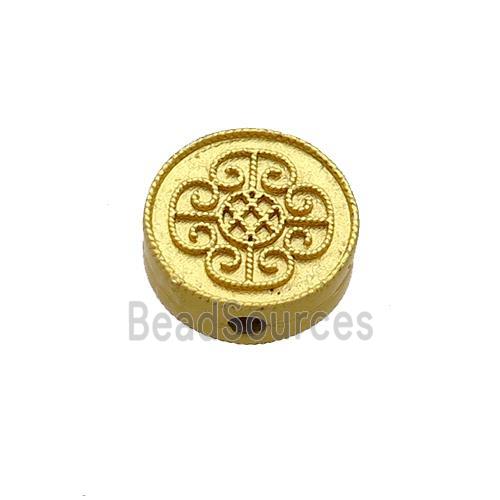 Copper Coin Beads Gold Plated