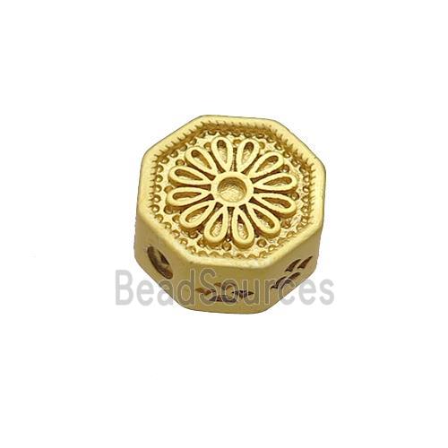 Copper Coin Beads Gold Plated