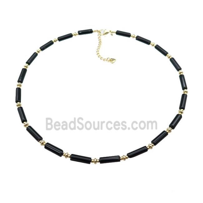 Black Onyx Agate Necklace