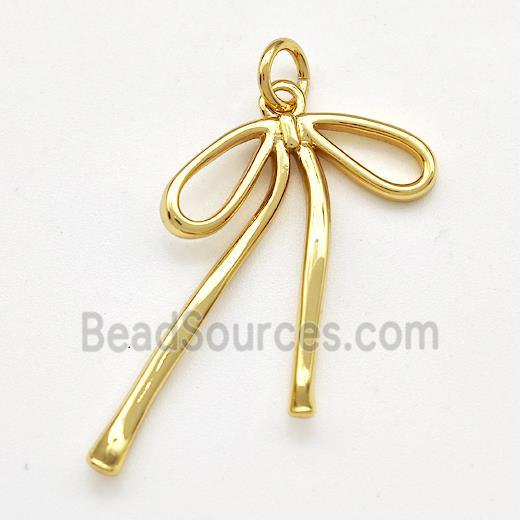 Copper Bow Pendant Gold Plated