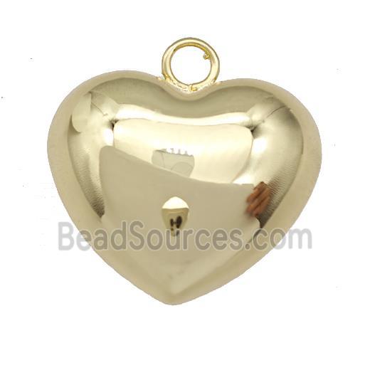 Copper Heart Pendant Hollow Gold Plated