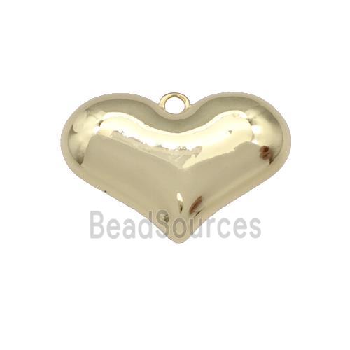 Copper Heart Pendant Hollow Gold Plated