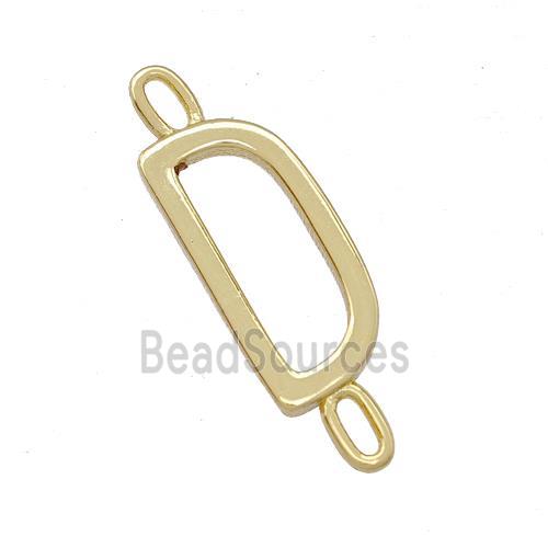 Copper Connector Letter-D Gold Plated