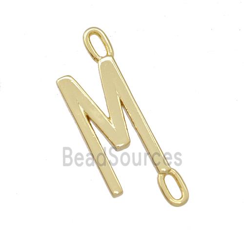 Copper Connector Letter-M Gold Plated