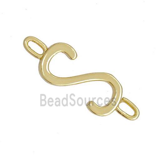 Copper Connector Letter-S Gold Plated